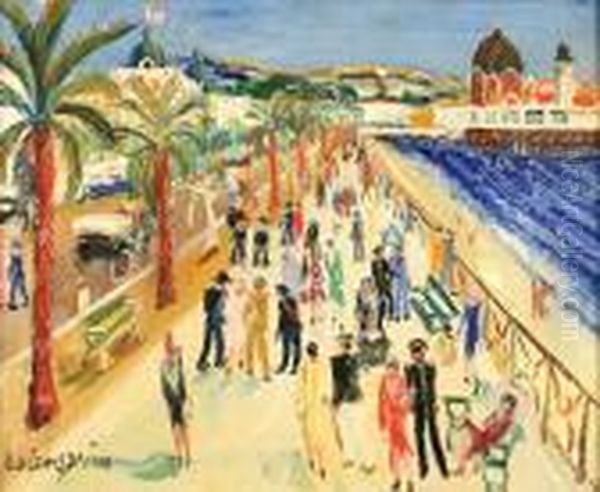 Promenade Oil Painting by Lucien Genin