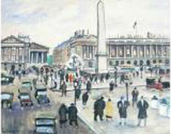 La Concorde - Paris Oil Painting by Lucien Genin