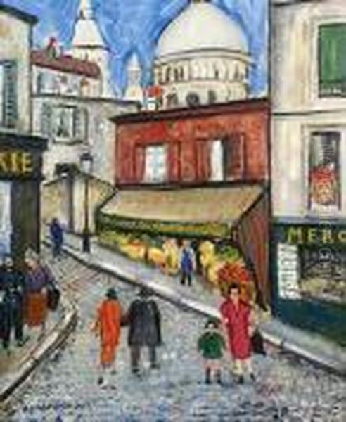 Lepicier A Montmartre Oil Painting by Lucien Genin