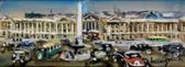 Place De La Concorde Oil Painting by Lucien Genin