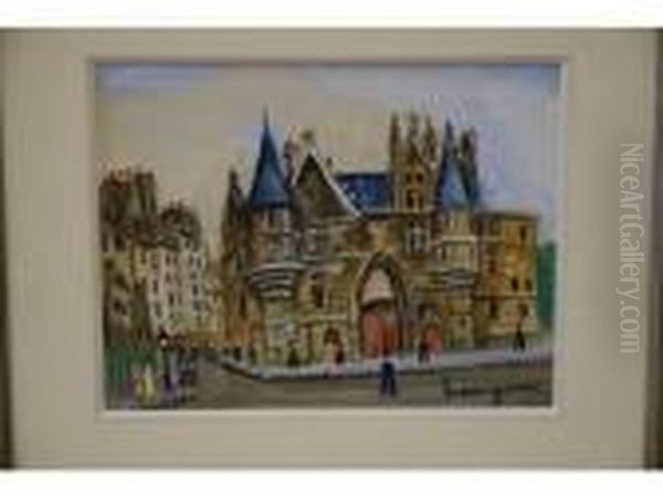 Paris , L Hotel De Sens Oil Painting by Lucien Genin