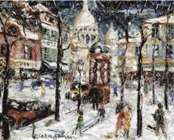 Montmartre Oil Painting by Lucien Genin