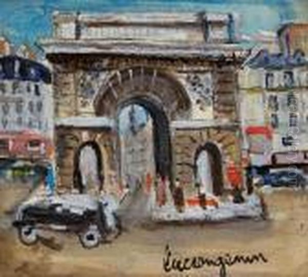 La Porte Saint Martin A Paris by Lucien Genin