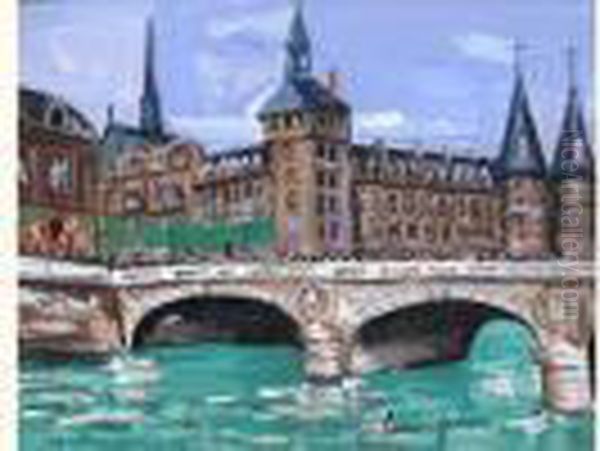 Paris La Conciergerie Oil Painting by Lucien Genin