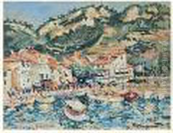 Le Port De Cassis Oil Painting by Lucien Genin