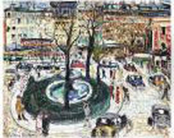 Vue De Paris Oil Painting by Lucien Genin