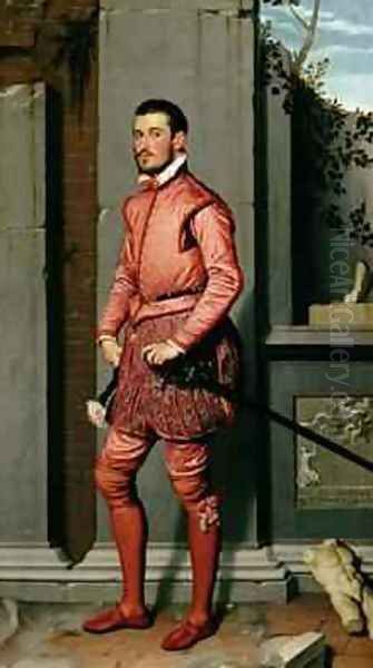 Portrait of Gian Gerolamo Grumelli Italian statesman and noble 1560 Oil Painting by Giovanni Battista Moroni