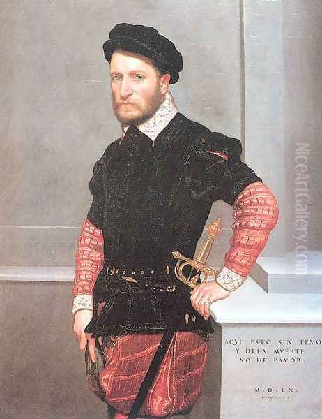 Don Gabriel de la Cueva, Count of Albuquerque 1560 Oil Painting by Giovanni Battista Moroni