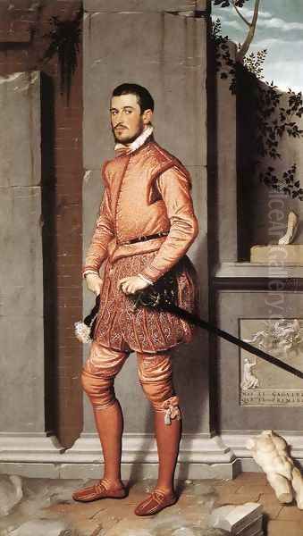 The Gentleman in Pink 1560 Oil Painting by Giovanni Battista Moroni