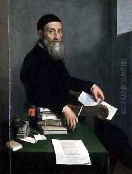 Portrait of Giovanni Bressani Oil Painting by Giovanni Battista Moroni