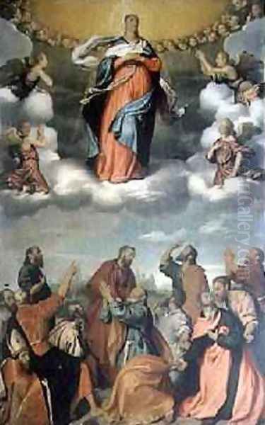 The Assumption of the Virgin Oil Painting by Giovanni Battista Moroni