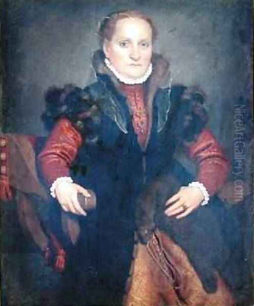 Portrait of Angelica Agliardi de Nicolinis Oil Painting by Giovanni Battista Moroni