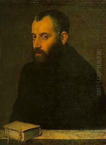 Portrait of a Gentleman with a Book Oil Painting by Giovanni Battista Moroni