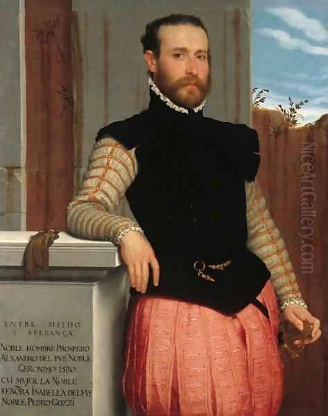 Portrait of Prospero Alessandri 1560 2 Oil Painting by Giovanni Battista Moroni