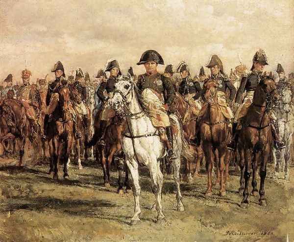 Napoleon and his Staff 1868 Oil Painting by Jean-Louis-Ernest Meissonier