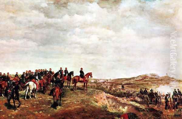 Napoleon III at the Battle of Solferino Oil Painting by Jean-Louis-Ernest Meissonier