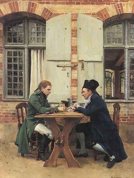 The Card Players Oil Painting by Jean-Louis-Ernest Meissonier