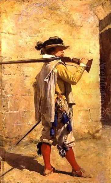 The arquebusier Oil Painting by Jean-Louis-Ernest Meissonier