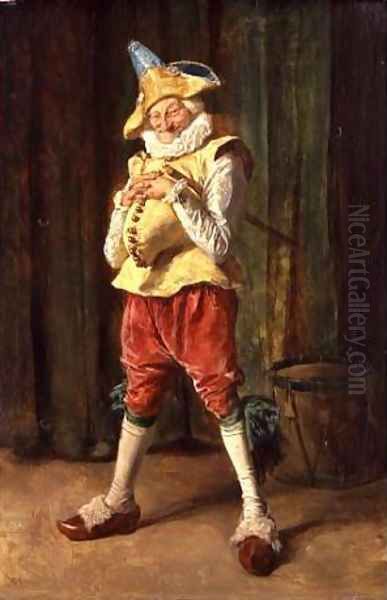 Pulcinella Oil Painting by Jean-Louis-Ernest Meissonier