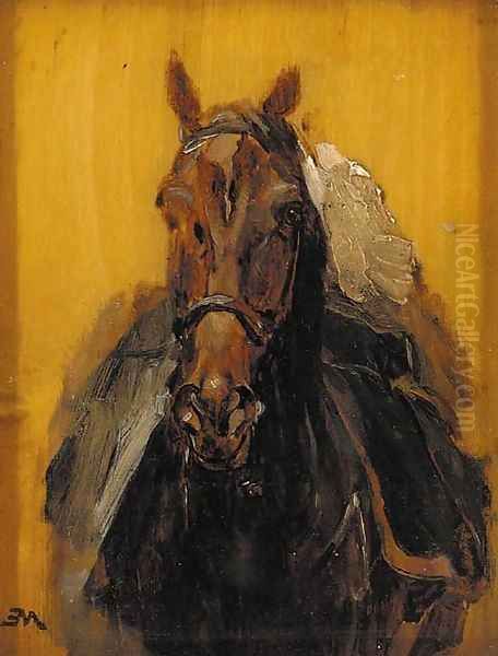 Study of a horse Oil Painting by Jean-Louis-Ernest Meissonier