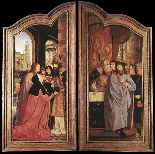 St Anne Altarpiece (closed) 1507-08 Oil Painting by Quinten Metsys