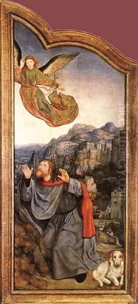 St Anne Altarpiece (left wing) 1507-08 Oil Painting by Quinten Metsys