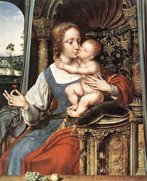 Virgin and Child (2) Oil Painting by Quinten Metsys