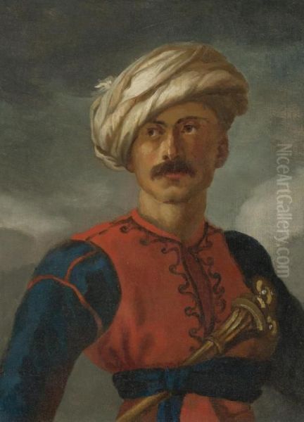 Portrait De Mameluck Oil Painting by Theodore Gericault