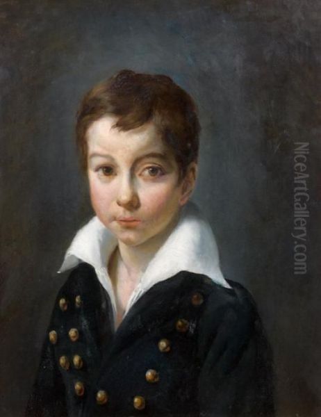 Portrait De Jeune Garcon En Buste Oil Painting by Theodore Gericault