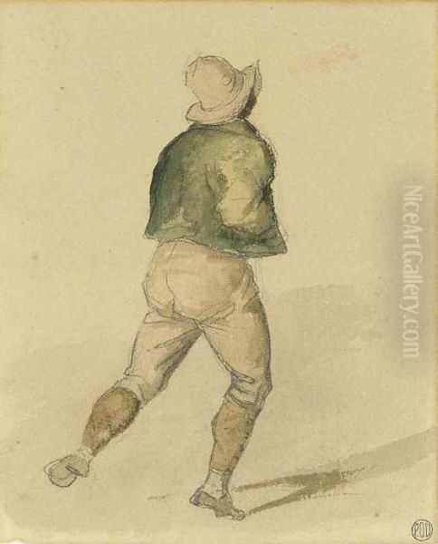 A Running Boy Seen From The Back Oil Painting by Theodore Gericault