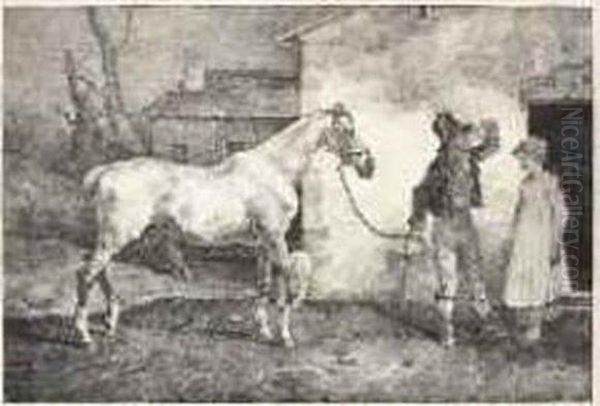 Vieux Cheval A La Porte D'une Auberge Oil Painting by Theodore Gericault