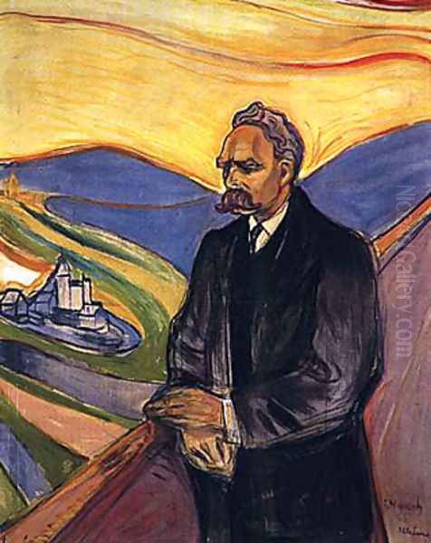 Friedrich Nietzsche Oil Painting by Edvard Munch