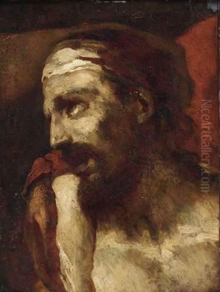 Tete De Lazare Oil Painting by Theodore Gericault