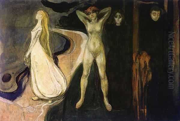 The Woman in Three Stages Oil Painting by Edvard Munch