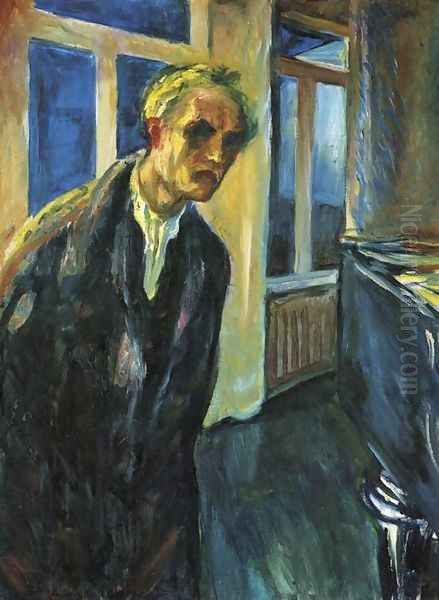 Self-Portrait. The Night Wanderer Oil Painting by Edvard Munch