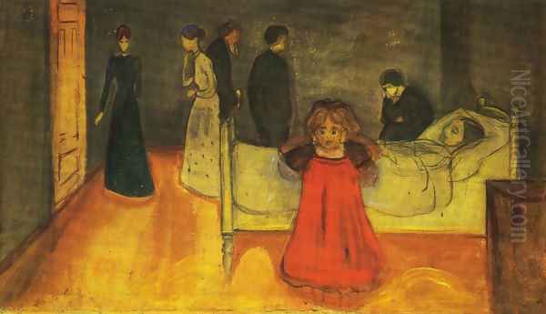 The Dead Mother and the Child Oil Painting by Edvard Munch