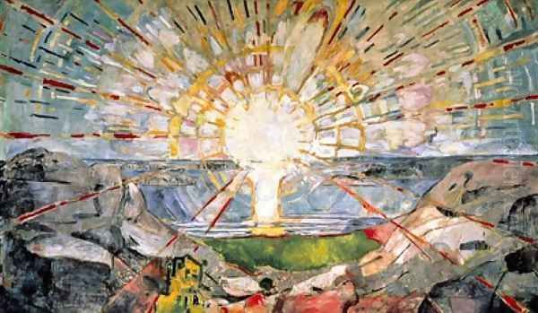 The Sun Oil Painting by Edvard Munch