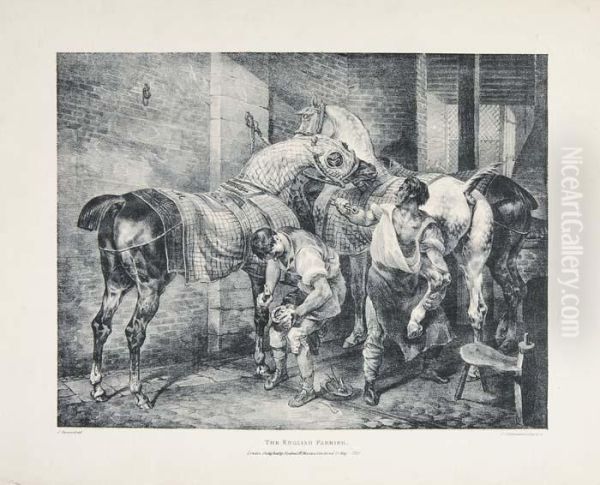 The English Farrier Oil Painting by Theodore Gericault