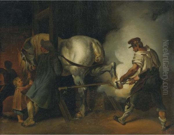 The Flemish Farrier Oil Painting by Theodore Gericault