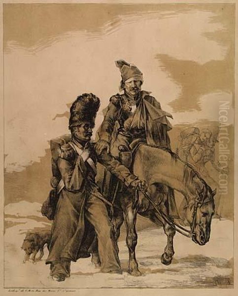 Retour De Russie Oil Painting by Theodore Gericault