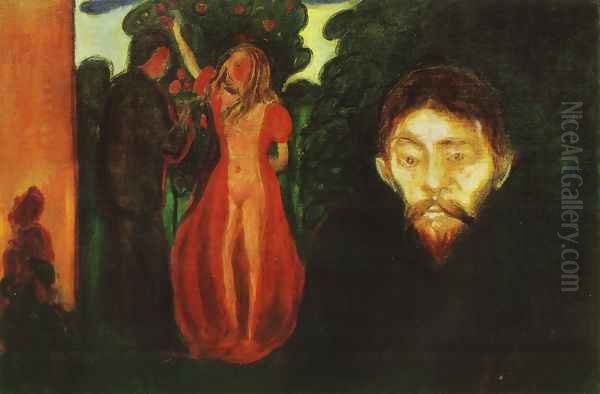 Jealousy 1895 Oil Painting by Edvard Munch