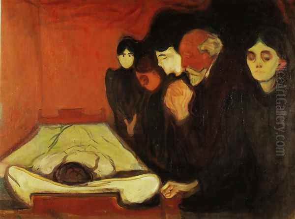 The Death Bed Oil Painting by Edvard Munch