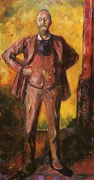 Professor Daniel Jacobson Oil Painting by Edvard Munch