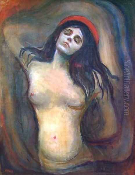 Madonna Oil Painting by Edvard Munch