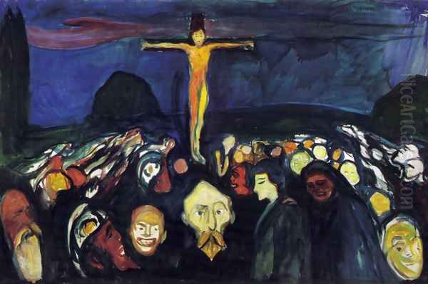 Golgotha Oil Painting by Edvard Munch