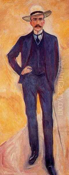 Harry Graf Kessler Oil Painting by Edvard Munch