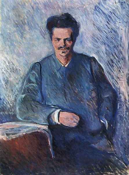 August Strindberg Oil Painting by Edvard Munch