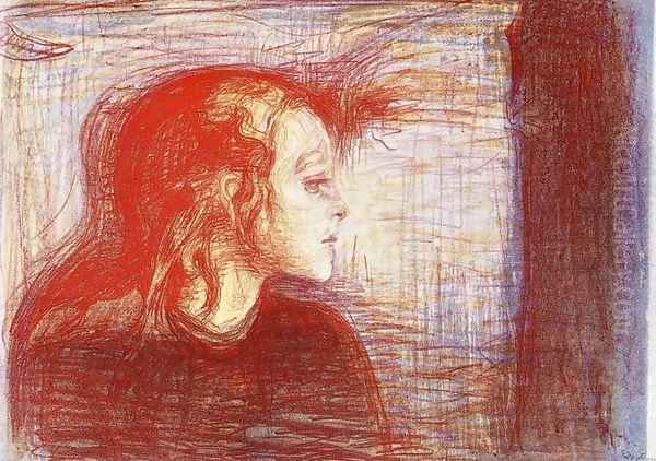 The Sick Child 2 Oil Painting by Edvard Munch