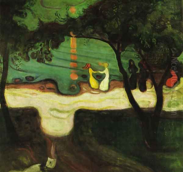 Dance on the beach 1904 Oil Painting by Edvard Munch