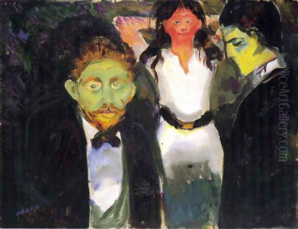 Jealousy 1907 Oil Painting by Edvard Munch